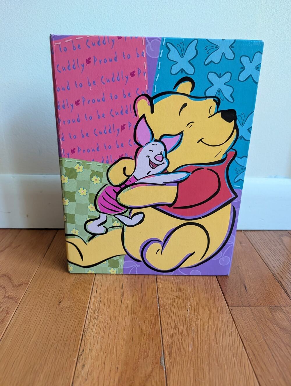 Vintage 90s Disney Winnie The Pooh Piglet Photo Album Cuddles Retro Colorblock